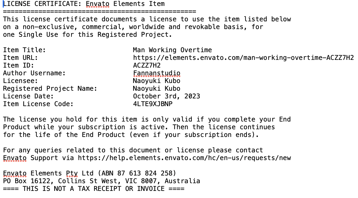 Envato Elementsライセンス・著作権
